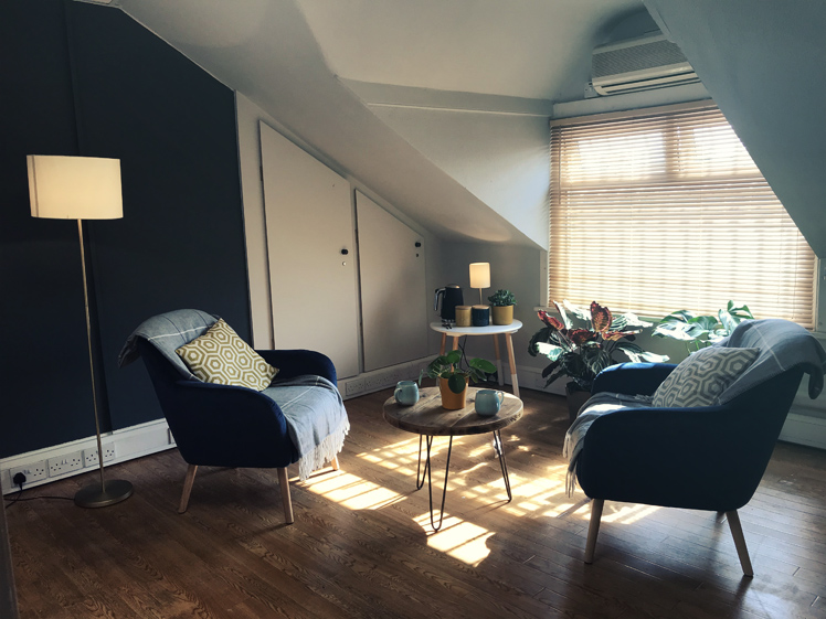 interior of therapy room at The Wellbeing Place